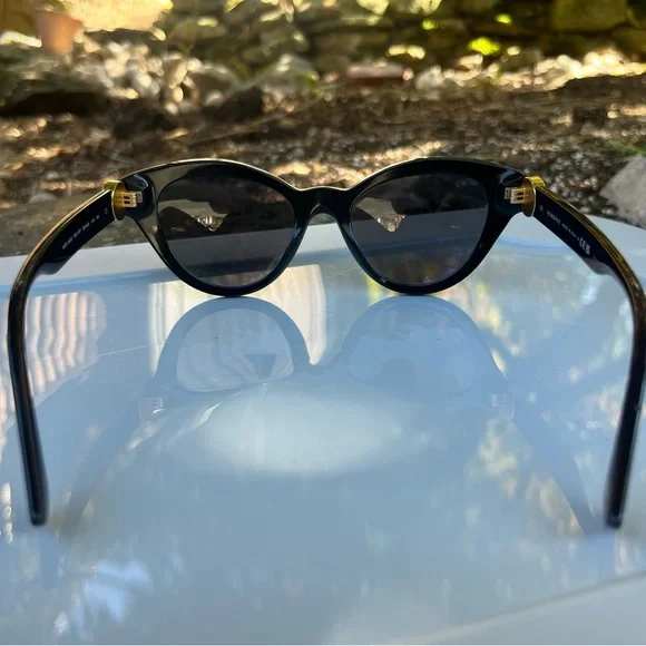 Versace Black Sunglasses with Gold Medallion - Picture 3 of 12